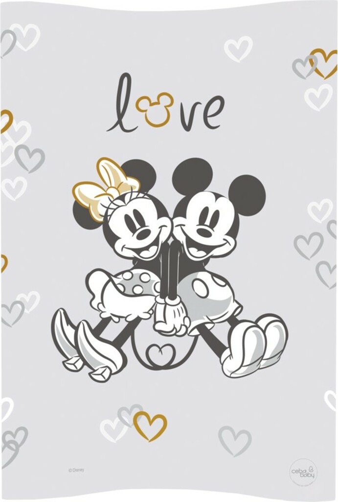 CEBA Podložka přebalovací měkká COSY 50x70 Disney Minnie&Mickey Grey