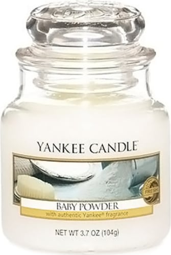 Yankee Candle, Dětský pudr, Svíčka ve skleněné dóze 104 g