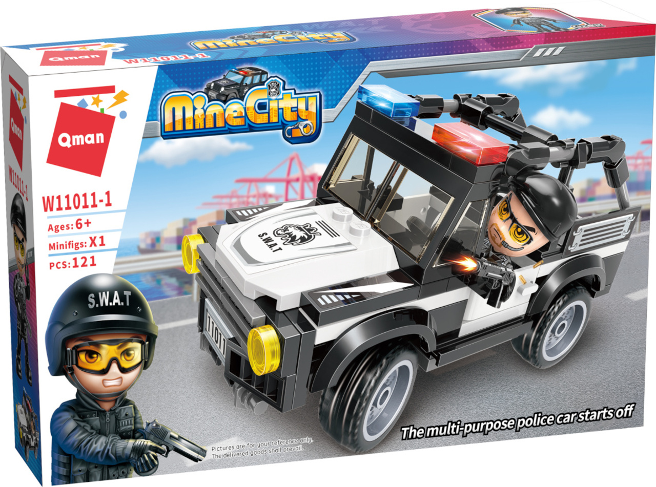 Qman Mine City Policie W11011-1 Policejní auto