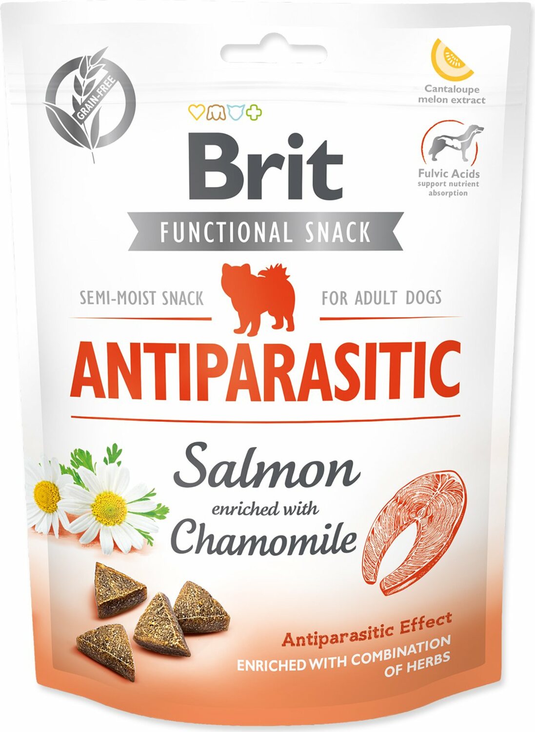 Pochoutka Brit Care Dog Functional Snack Antiparasitic losos 150g