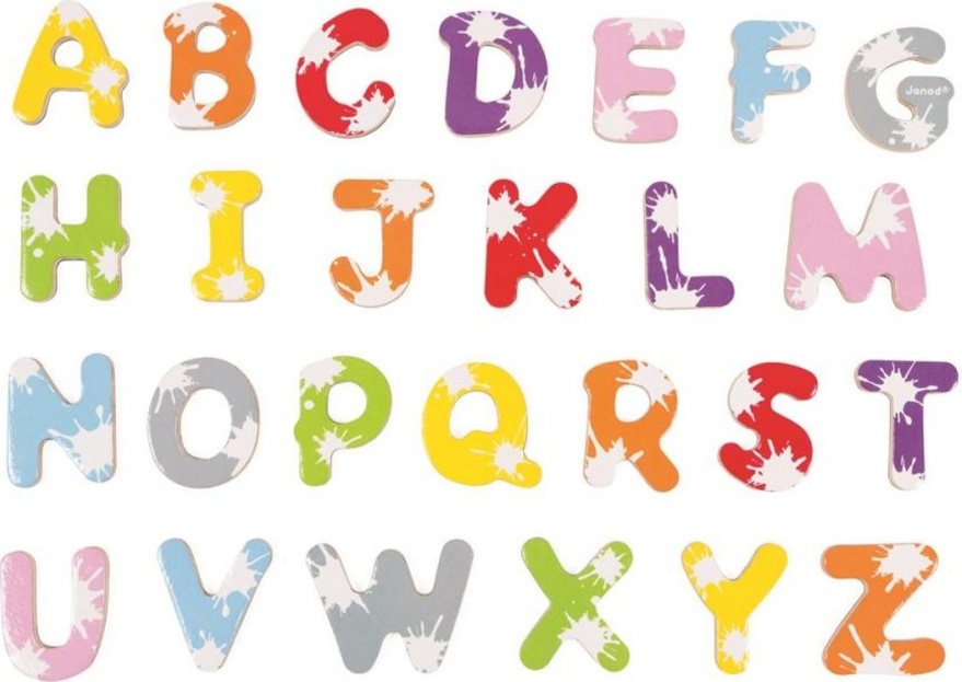 Janod Calamite in legno alfabeto Splash 52 pz - Scuola dei Bambini