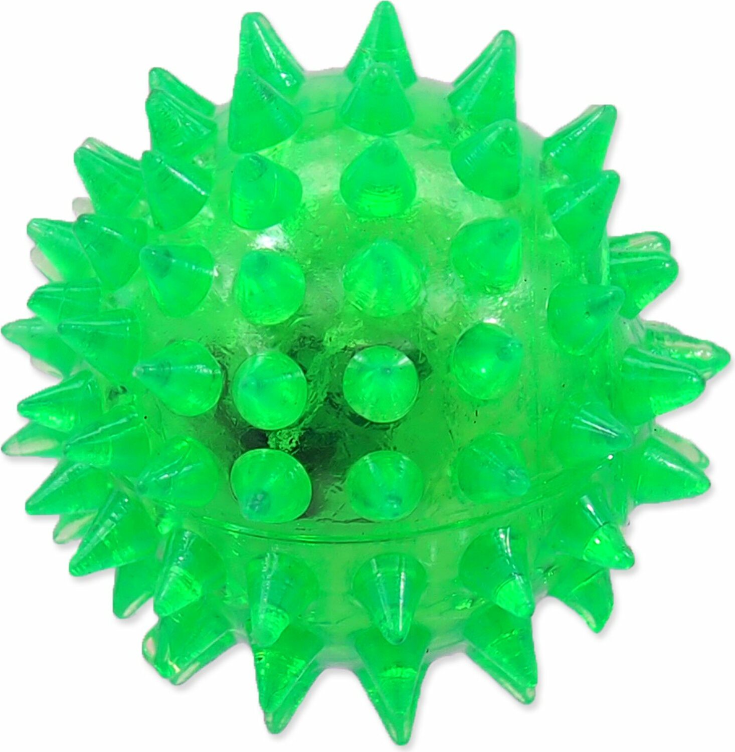 Hračka Dog Fantasy míč LED zelená 5cm