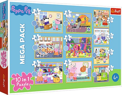 Trefl Puzzle 10 v 1 - Seznamte se s prasátkem Peppa / Peppa Pig