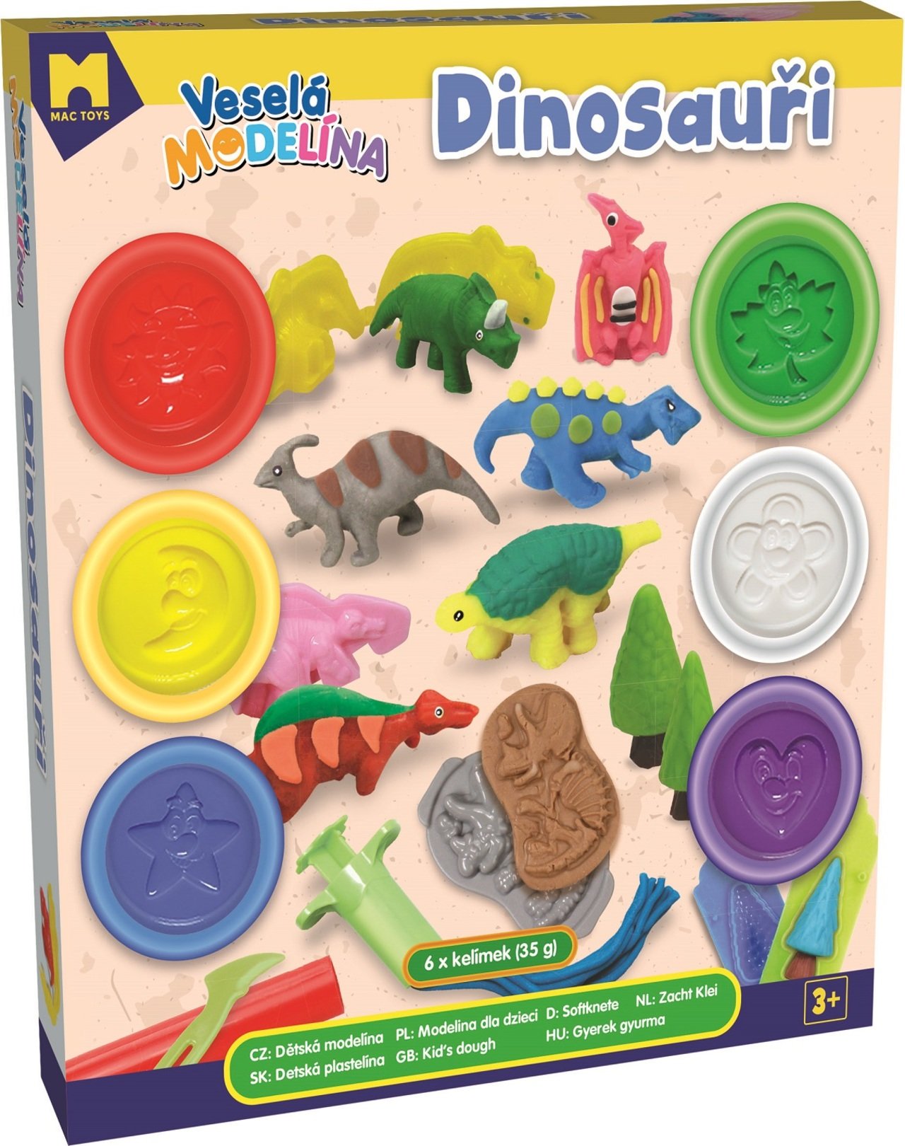 Veselá plastelína dinosauři