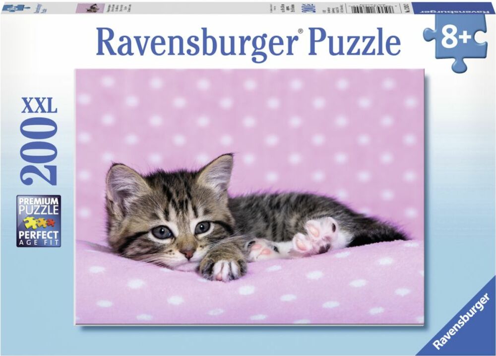 Ravensburger Roztomilé kotě na růžové dece 200 dílků