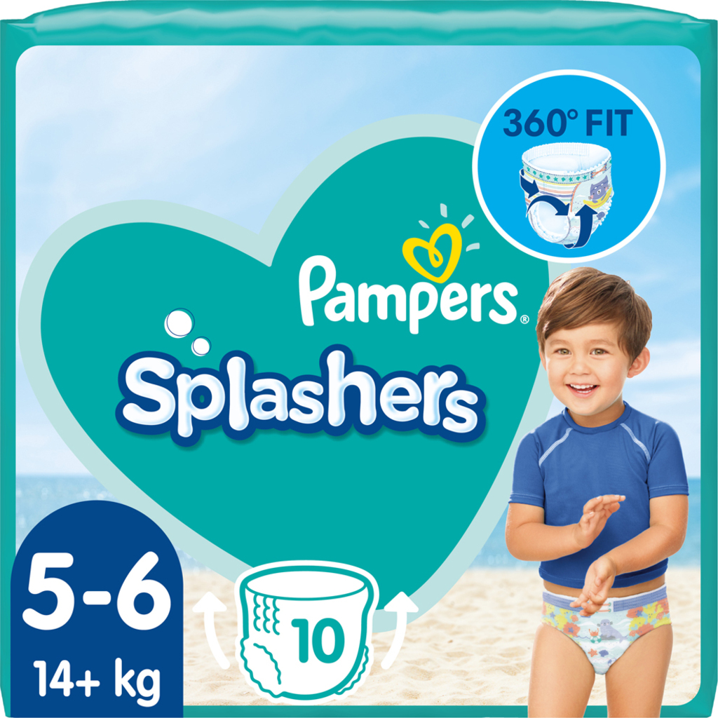 PAMPERS Kalhotky plenkové do vody Splashers vel.5 (10 ks) 12-17 kg