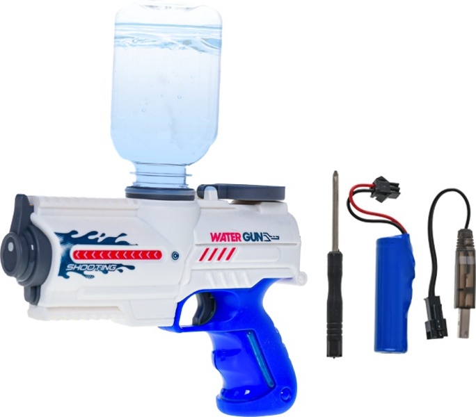 Sun Fun vodní pistole 18 cm na baterie + USB s nádržkou na vodu.