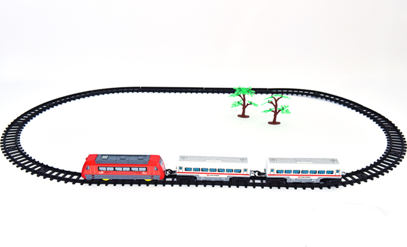 Vlaková dráha, červená, 111cm