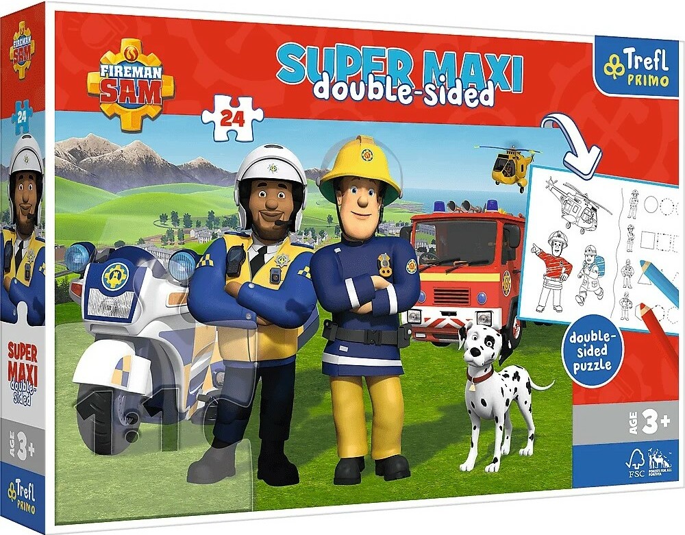 Trefl Puzzle 24 SUPER MAXI - Užitečný tým hasiče Sama / Prism A&D Fireman Sam