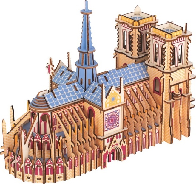 Woodcraft Dřevěné 3D puzzle Katedrála Notre-Dame