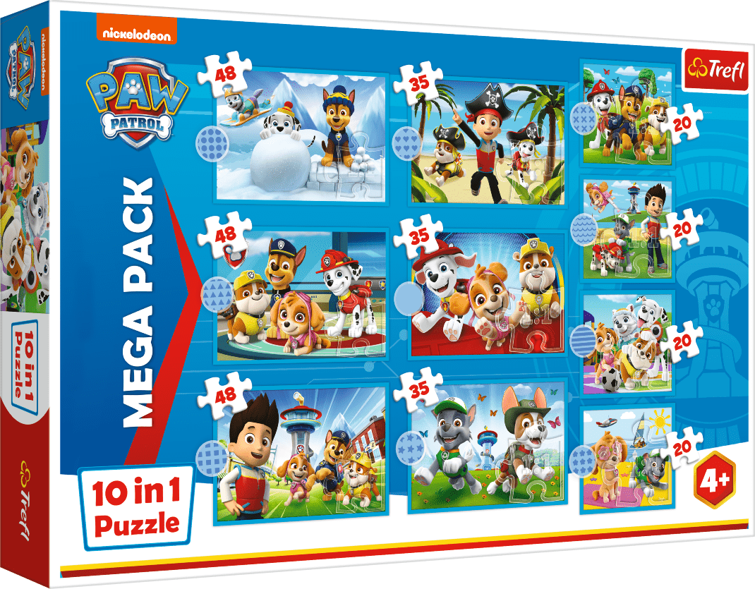 Trefl Puzzle 10v1 - Spolehlivý tým PAW Patrol