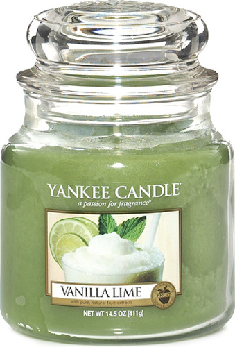 Yankee Candle, Vanilka s limetkami Svíčka ve skleněné dóze 411 g