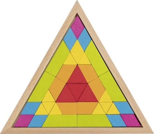 Dřevěné mozaikové puzzle Trojúhelník