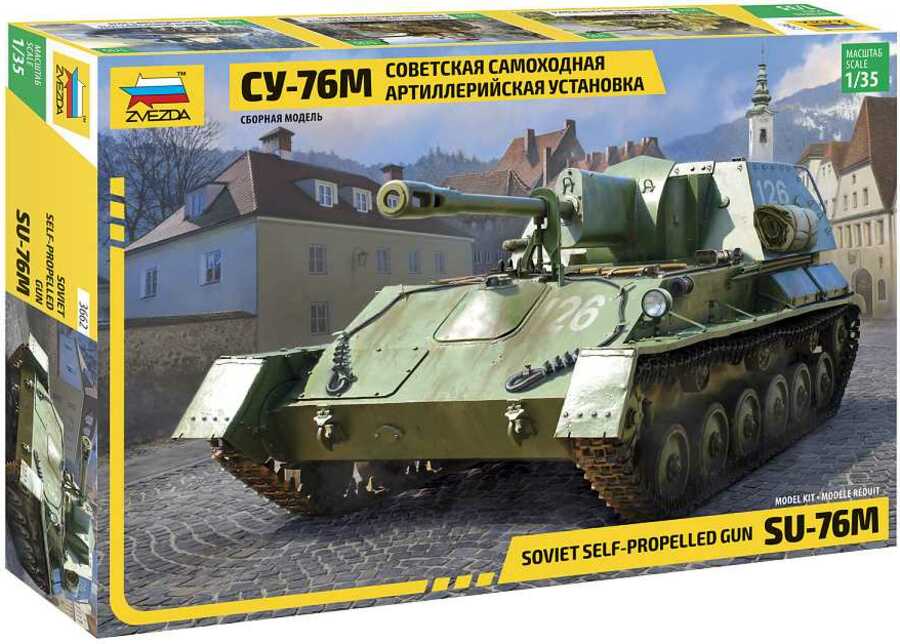Model kit military 3662 - Su-76 Sovět self propelled gun (1:35)