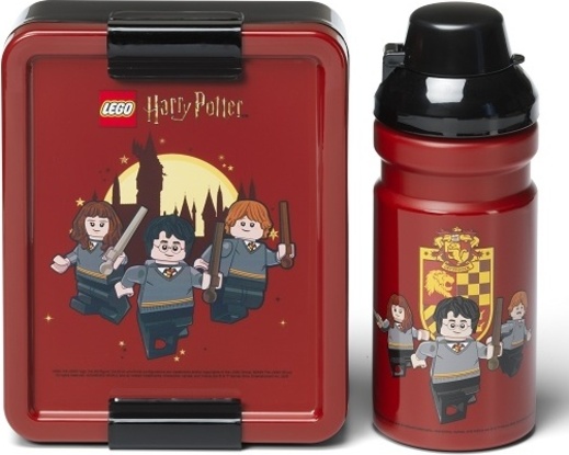 LEGO Harry Potter svačinový set (láhev a box) - Nebelvír