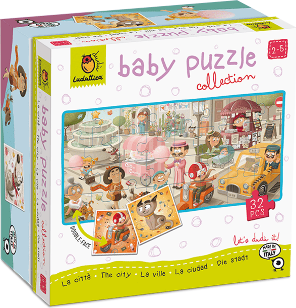 LUDATTICA Město dětské puzzle 32 dílků