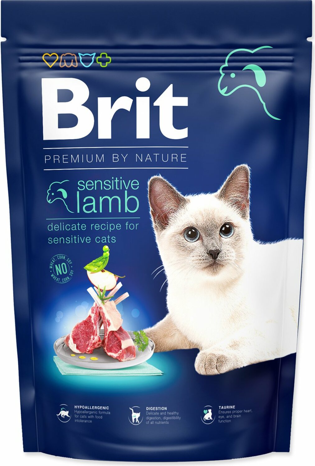 Krmivo Brit Premium by Nature Cat sensitive Lamb 1,5kg