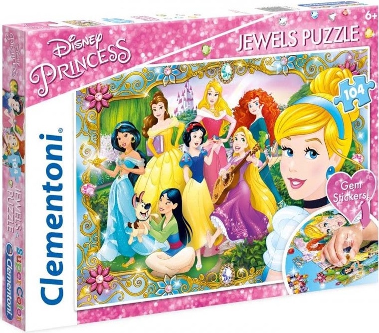 Clementoni - Puzzle Jewels 104 Princezny