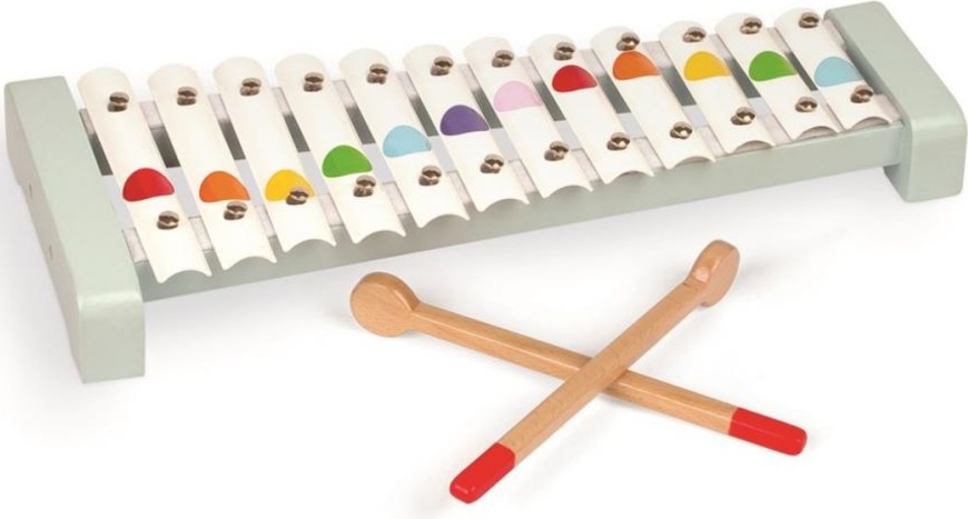 Janod Dětský kovový xylofon pro děti Confetti