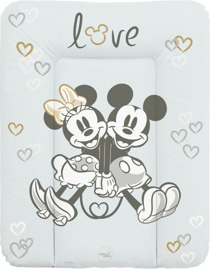 CEBA Podložka přebalovací měkká na komodu (50x70) Disney Minnie & Mickey Grey