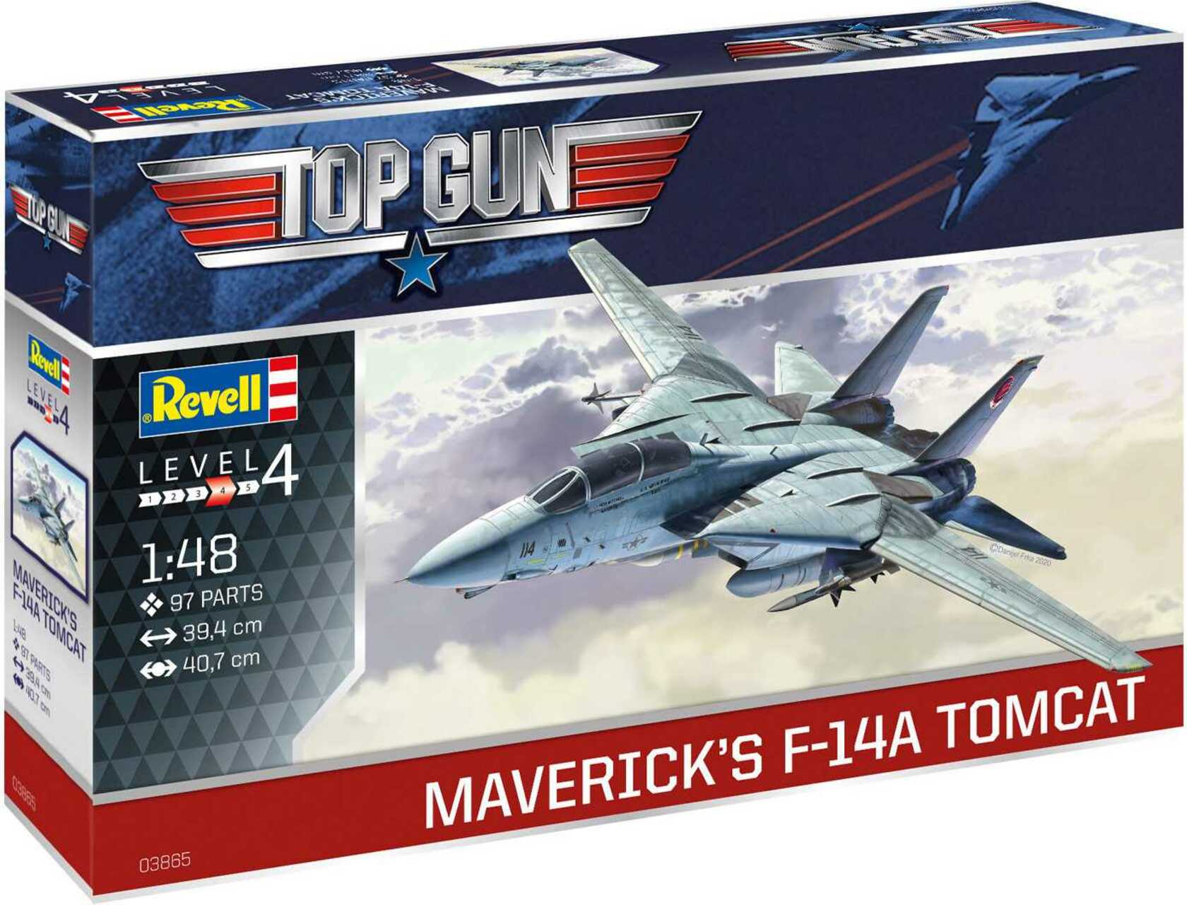 Plastic modelky letadlo 03865 - Maverick 's F-14A Tomcat' Top Gun '(1:48)
