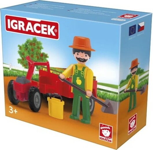 Igráček Zahradník s traktorem a doplňky