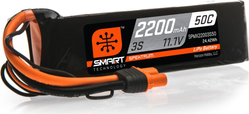 Spektrum Smart LiPo 11.1V 2200mAh 50C IC3