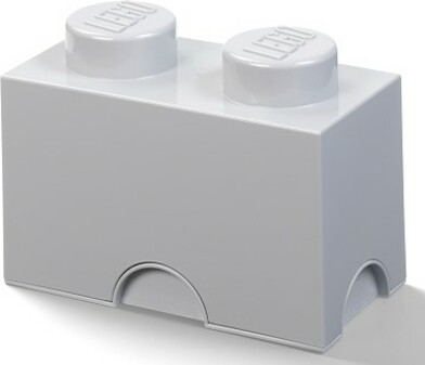 LEGO® úložný box 2 - šedý 125 x 250 x 180 mm