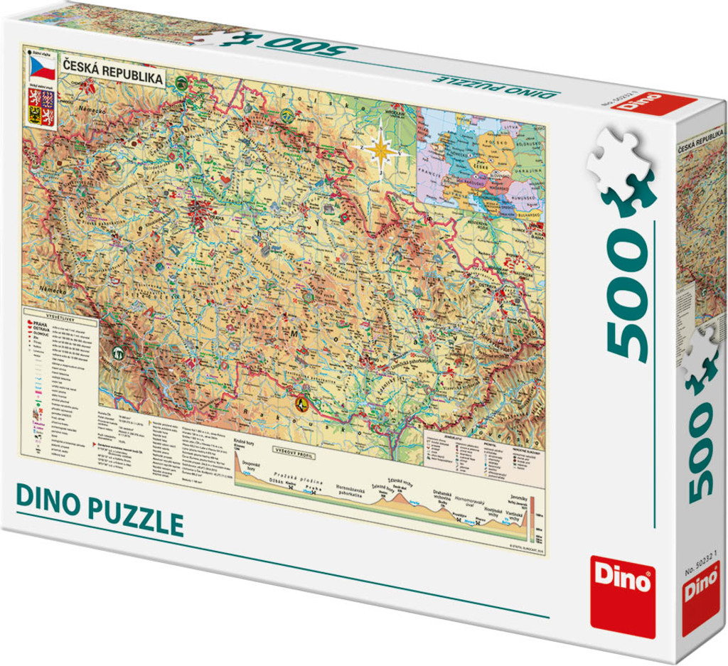 Dino Mapa České republiky 500 Puzzle