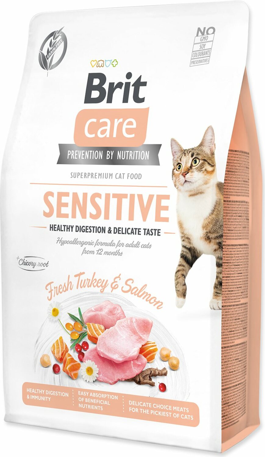 Krmivo Brit Care Cat Grain-Free sensitive Healthy Digestion & Delicate Taste 2kg