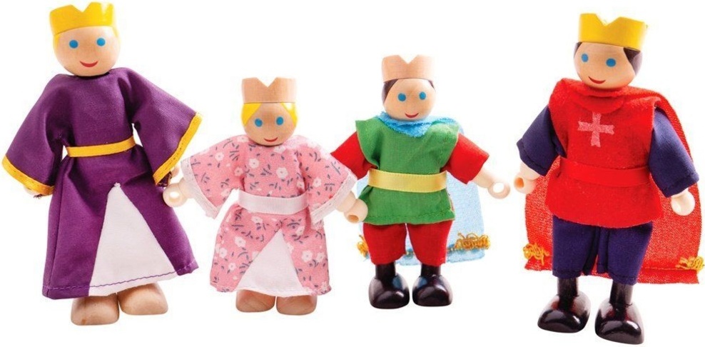 Bigjigs Toys Dřevěné postavičky královská rodina