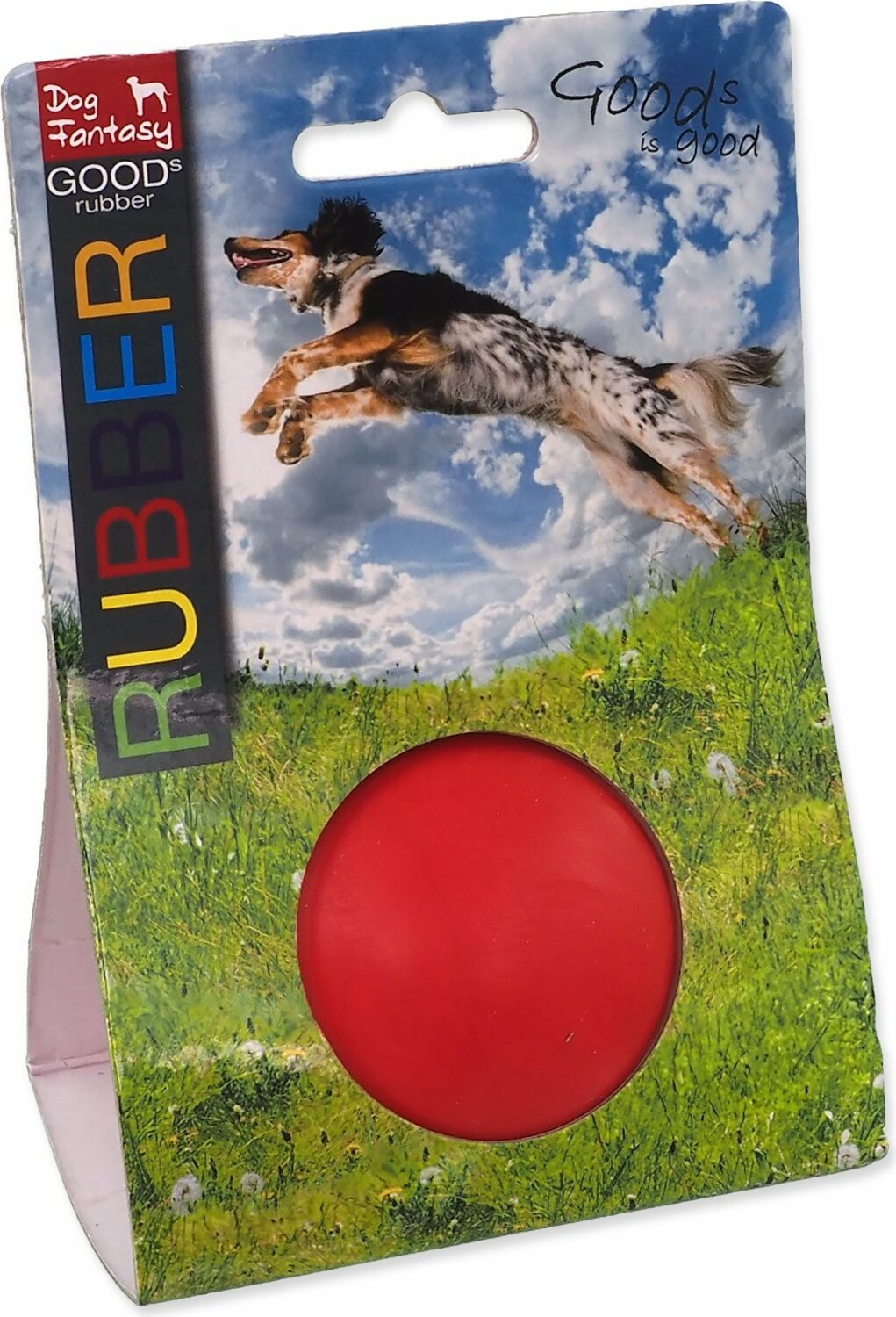 Hračka Dog Fantasy míč gumová házecí červená 6cm
