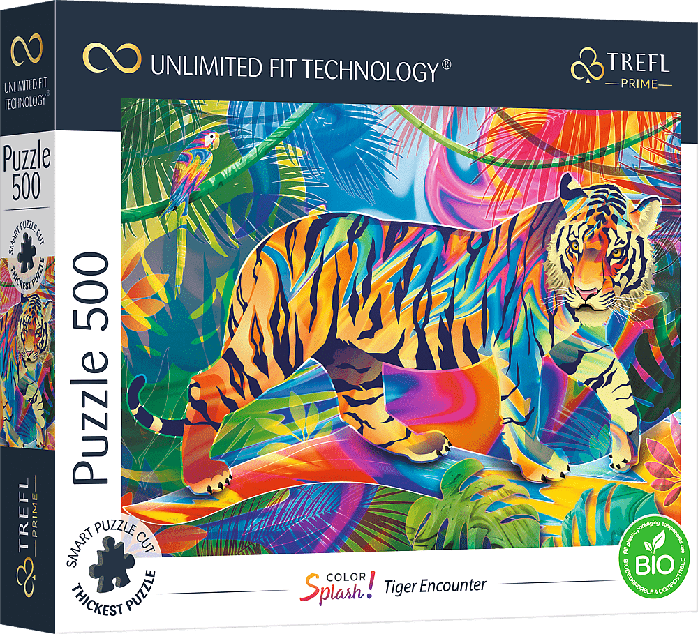 Trefl Prime puzzle 500 UFT - Barevné šplechy: Tiger