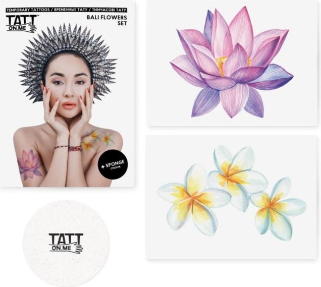 TATTonMe Tetovačky pro ženy Bali květiny sada
