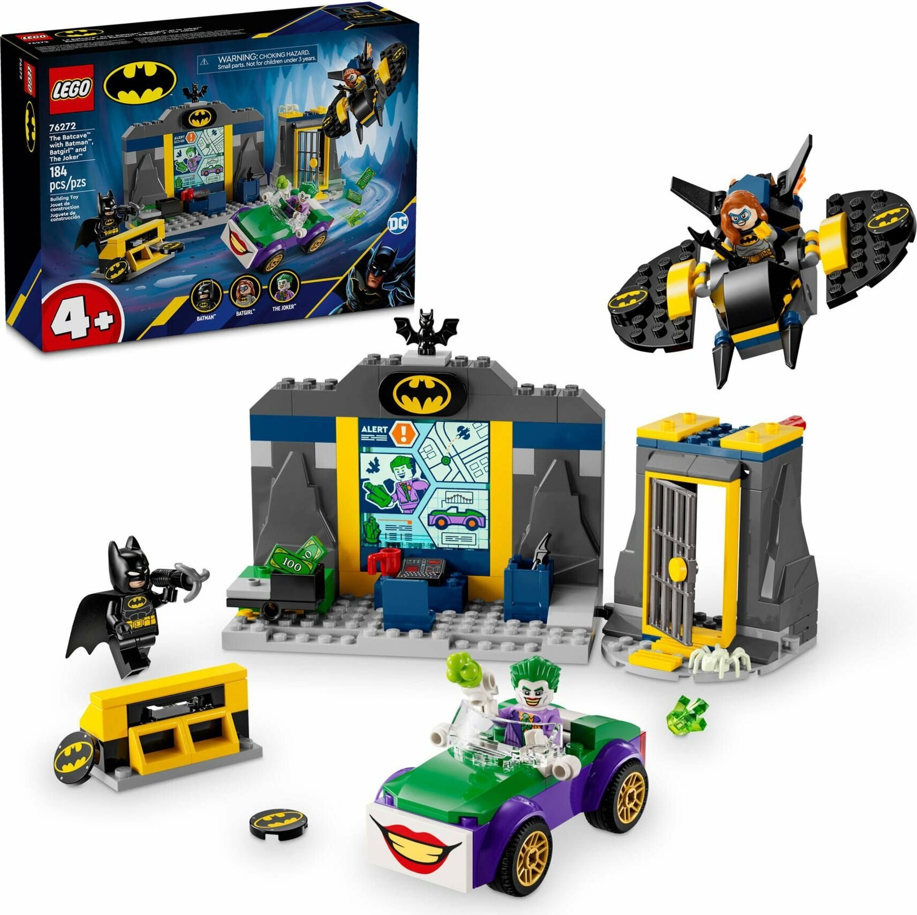 LEGO® DC Batman™ 76272 Batmanova jeskyně s Batmanem™, Batgirl™ a Jokerem™