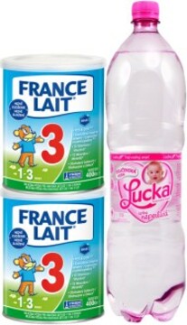 France Lait 3 mléčná výživa na podporu růstu pro malé děti od 1 roku 2x400g + Lucka 1,5L