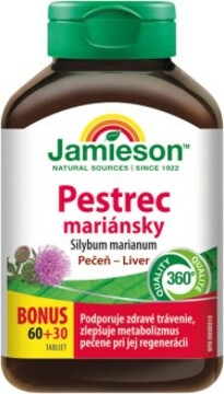 Jamieson Ostropestřec mariánský – Silybum marianum 90 tablet