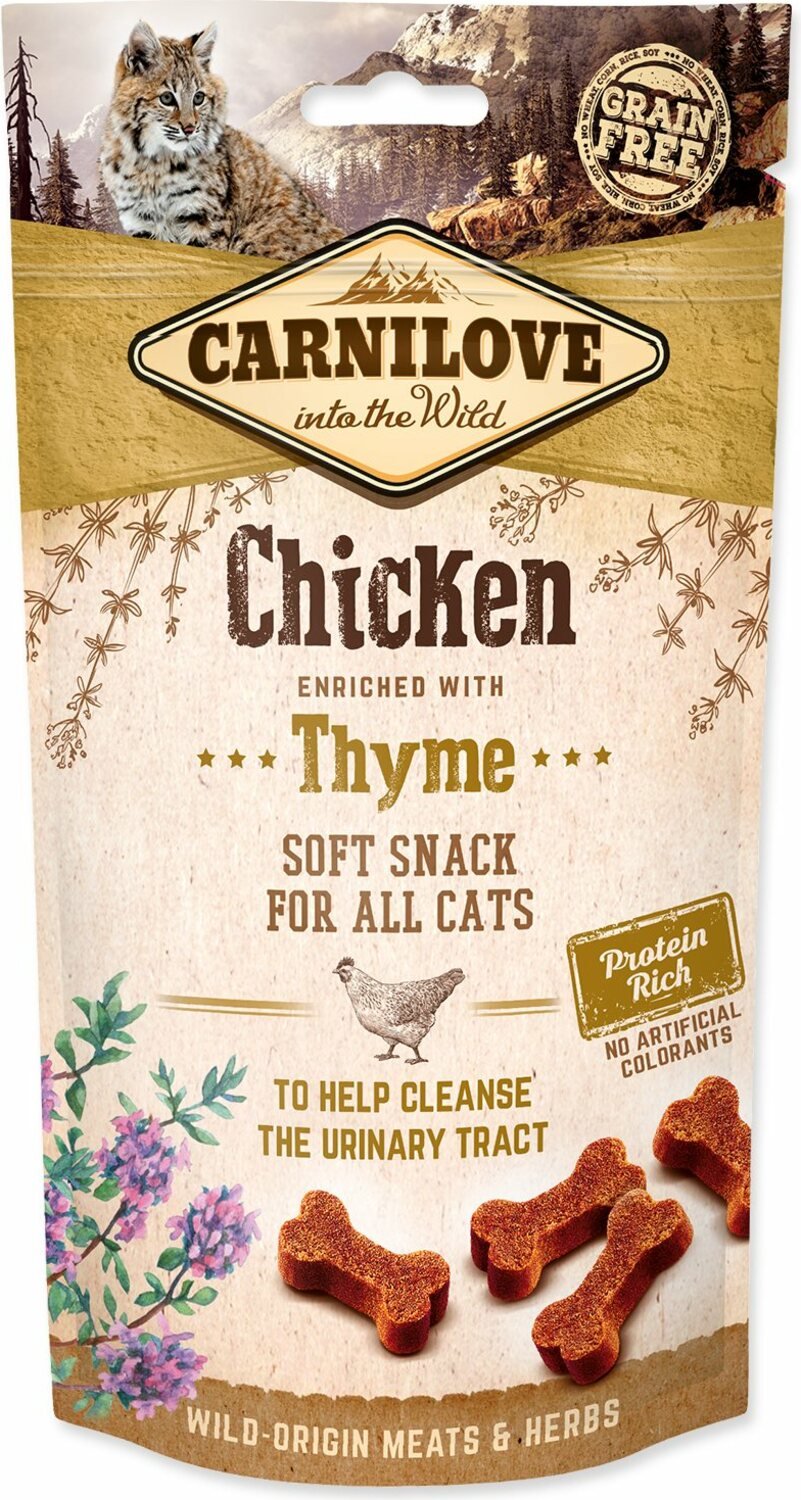 Pochoutka Carnilove Cat Soft Snack kuře s tymiánem 50g