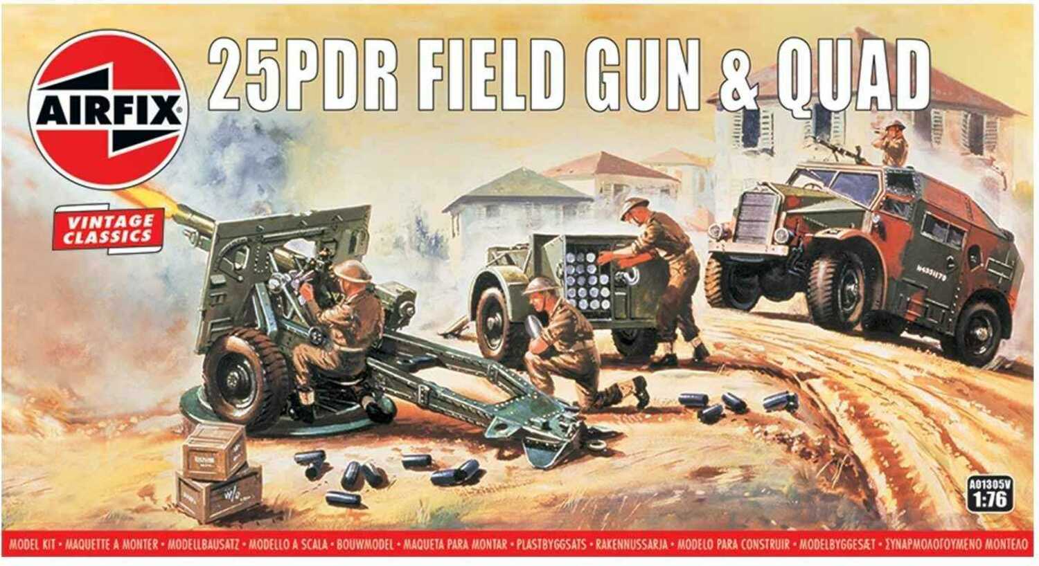 Classic Kit VINTAGE military A01305V - 25pdr Field Gun & Quad (1:76)