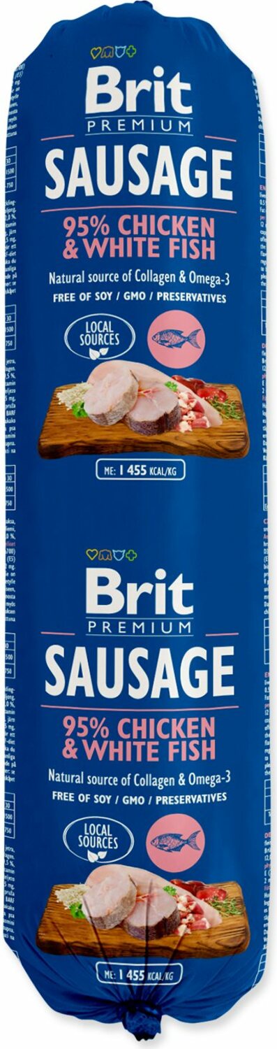 Salám Brit Sausage kuře a bílá ryba 800g