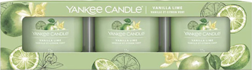 Yankee Candle, Vanilka s limetkami, Sada votivních svíček 3 x 37 g