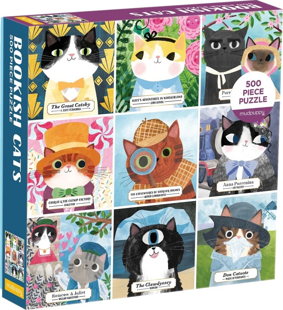 Mudpuppy Puzzle Bookish Kočky 500 dílků