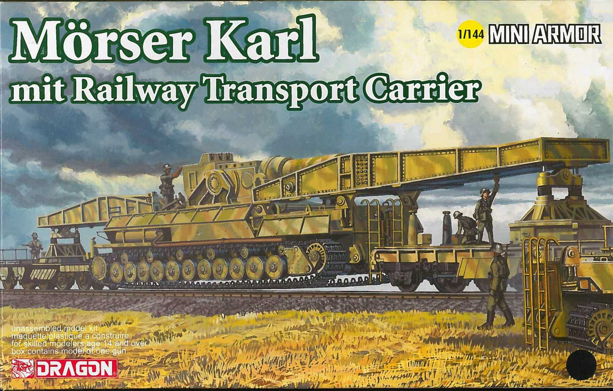 Model Kit military 14132 - Mörser Karl mit Railway Transporter Carrier (1: 144)