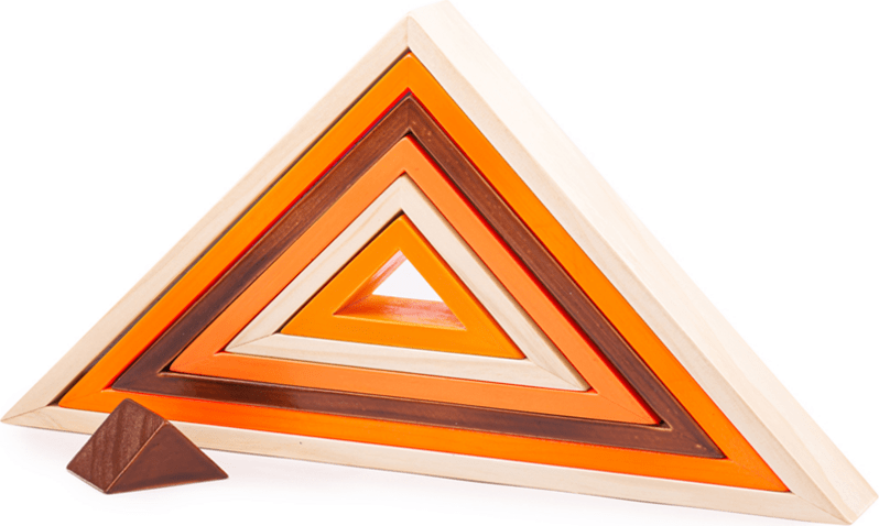 Bigjigs Baby Dřevěné skládací trojúhelníky