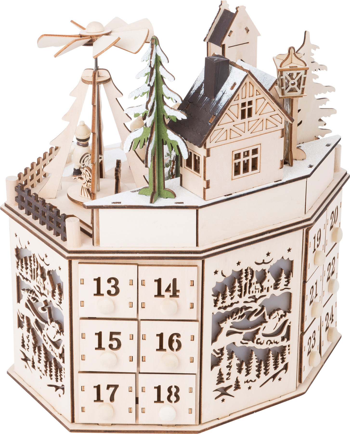Small Foot Adventní kalendář s vánoční pyramidou
