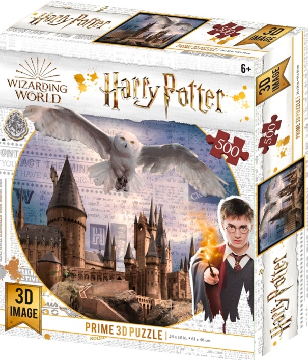 3D puzzle Harry Potter - Bradavice a Hedvička 500 ks