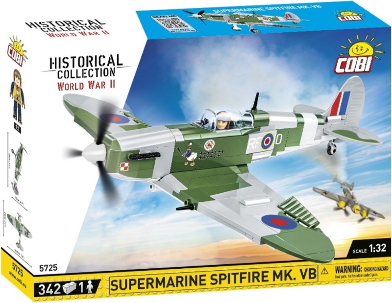 Cobi 5725 II WW Supermarine Spitfire Mk. VB, 1:32, 335k, 1f
