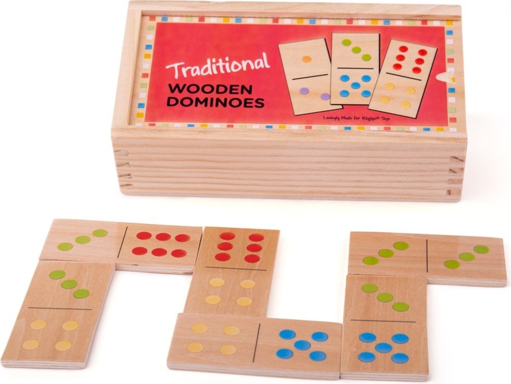 Bigjigs Toys Dřevěné domino klasické