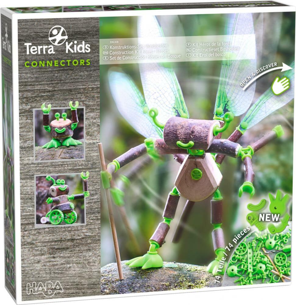 Haba Terra Kids Konstrukční sada Lesní zvířata 74 ks