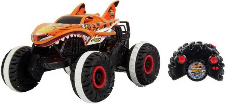 Mattel Hot Wheels R/C Monster truck 1:15 žralok tygří